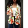 VESTES Blazer imprimée orange