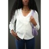 CHEMISIERS blanc dentelle transparent