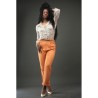 Chemise fluide multicolore orange bleue