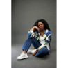 CHEMISE coton oversize motifs florale