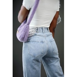 JEANS curve taille haute avec chaîne