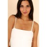 BUSTIER coton avec bretelles fine et col droit