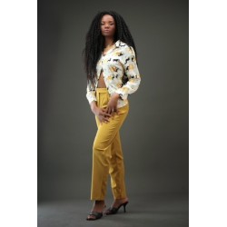 Pantalon jaune moutarde