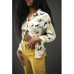 Pantalon jaune moutarde