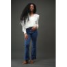 JEANS évasé taille haute
