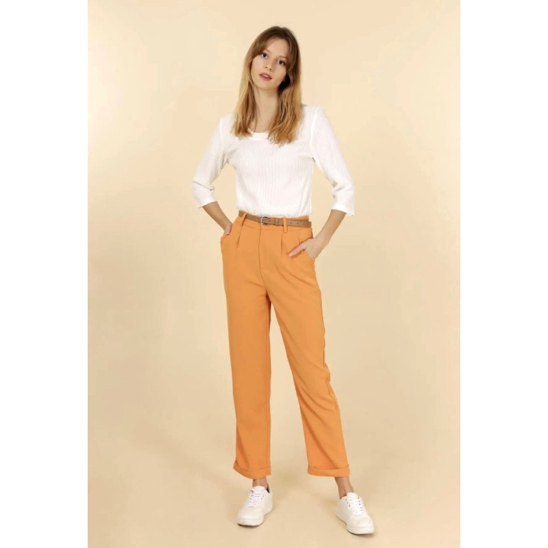 Pontalon avec ceinture orange
