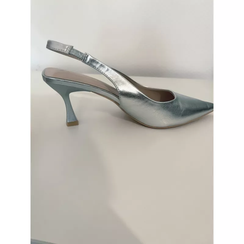 Escarpins à talons or et argent