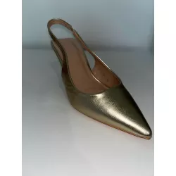 Escarpins à talons or et argent