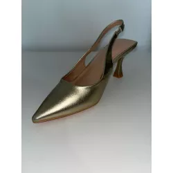 Escarpins à talons or et argent