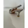 Escarpins à talons or et argent